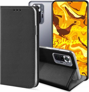Hello Case ETUI Z KLAPKĄ DO REDMI NOTE 10 / 10 PRO MAX CZARNE ZAMYKANE MAGNETYCZNE 1
