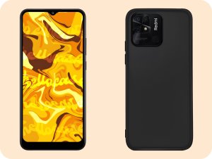 Hello Case Etui do Xiaomi Redmi 10c (Czarne, Matowe, Obudowa Slim, Silikon) SZKŁO 9H 4