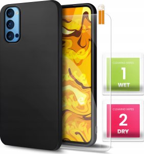 Hello Case ETUI DO OPPO RENO 4 PRO 5G GUMOWE OBUDOWA CZARNE MATOWE SILIKON POKROWIEC 1