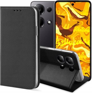 Hello Case ETUI Z KLAPKĄ DO XIAOMI REDMI NOTE 13 PRO 5G / POCO X6 5G CZARNE ZAMYKANE 1