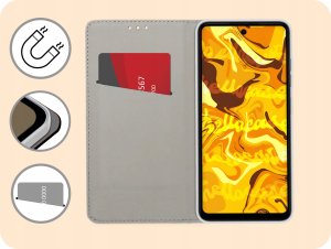 Hello Case ETUI Z KLAPKĄ DO XIAOMI REDMI NOTE 13 PRO 5G / POCO X6 5G CZARNE ZAMYKANE 3