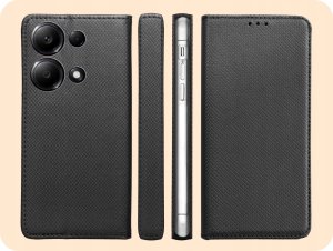 Hello Case ETUI Z KLAPKĄ DO XIAOMI REDMI NOTE 13 PRO 5G / POCO X6 5G CZARNE ZAMYKANE 6