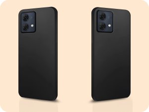 Hello Case Etui do Motorola Moto G84 (Czarne, Matowe, Obudowa Slim, Silikon) SZKŁO 6