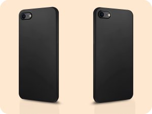 Hello Case ETUI DO IPHONE 5 / 5S / SE GUMOWE OBUDOWA CZARNE MATOWE SILIKON POKROWIEC 6