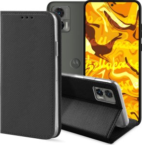 Hello Case ETUI Z KLAPKĄ DO MOTOROLA EDGE 30 NEO CZARNE ZAMYKANE MAGNETYCZNE KABURA 1