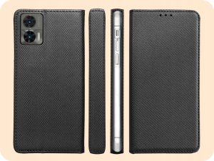 Hello Case ETUI Z KLAPKĄ DO MOTOROLA EDGE 30 NEO CZARNE ZAMYKANE MAGNETYCZNE KABURA 6