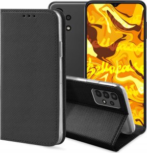 Hello Case ETUI Z KLAPKĄ DO SAMSUNG A13 5G / A04S CZARNE ZAMYKANE MAGNETYCZNE KABURA 1