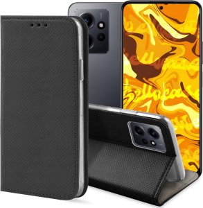 Hello Case ETUI Z KLAPKĄ DO XIAOMI REDMI NOTE 12S 4G CZARNE ZAMYKANE MAGNETYCZNE FLIP 1