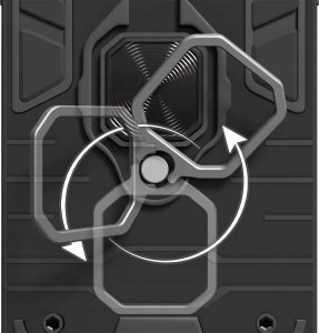 Hello Case ETUI PANCERNE DO IPHONE 7 PLUS / 8 PLUS CZARNE OBUDOWA ARMOR HOLDER SZKŁO 5