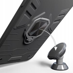 Hello Case ETUI PANCERNE DO IPHONE 7 PLUS / 8 PLUS CZARNE OBUDOWA ARMOR HOLDER SZKŁO 6