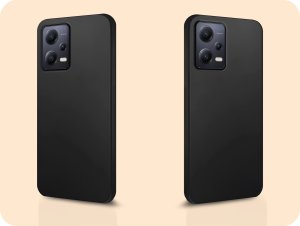 Hello Case Etui do Xiaomi Redmi Note 12 5G / Poco X5 (Czarne, Obudowa) SZKŁO 6