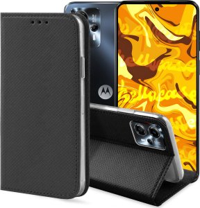 Hello Case ETUI Z KLAPKĄ DO MOTOROLA MOTO G13 / 23 CZARNE ZAMYKANE MAGNETYCZNE KABURA 1