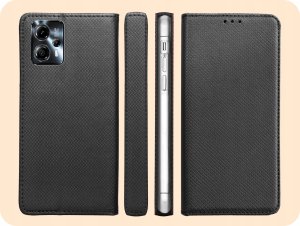 Hello Case ETUI Z KLAPKĄ DO MOTOROLA MOTO G13 / 23 CZARNE ZAMYKANE MAGNETYCZNE KABURA 6