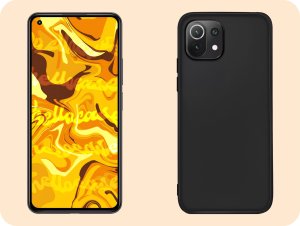 Hello Case Etui do Xiaomi Mi 11 Lite 4G / Mi 11 Lite 5G (Czarne, Obudowa) SZKŁO 4