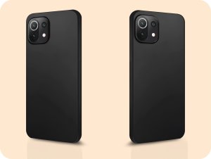 Hello Case Etui do Xiaomi Mi 11 Lite 4G / Mi 11 Lite 5G (Czarne, Obudowa) SZKŁO 6