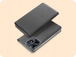 Hello Case ETUI Z KLAPKĄ DO REALME C53 4G CZARNE ZAMYKANE MAGNETYCZNE KABURA FUTERAŁ 2