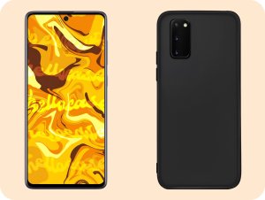 Hello Case Etui do Samsung Galaxy S20 (Czarne, Matowe, Obudowa Slim, Silikon) SZKŁO 4