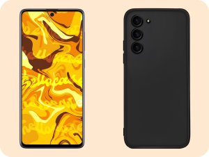 Hello Case Etui do Samsung Galaxy S23 Plus (Czarne, Matowe, Obudowa Slim) SZKŁO 9H 4