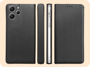 Hello Case ETUI Z KLAPKĄ DO Xiaomi Redmi 12 / Redmi 12 5G CZARNE ZAMYKANE MAGNETYCZNE 6