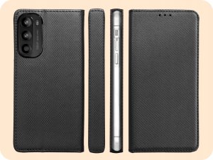 Hello Case ETUI Z KLAPKĄ DO MOTOROLA MOTO G52 CZARNE ZAMYKANE MAGNETYCZNE KABURA FLIP 6