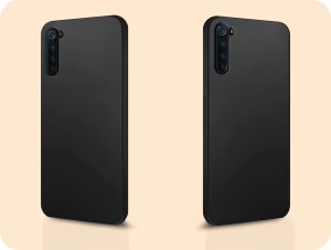 Hello Case Etui do Xiaomi Redmi Note 8 Pro (Czarne, Matowe, Obudowa Slim) SZKŁO 9H 6