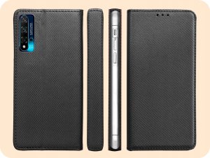 Hello Case ETUI Z KLAPKĄ DO HUAWEI NOVA 5T / HONOR 20 CZARNE ZAMYKANE MAGNETYCZNE FLIP 6