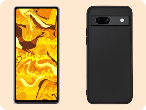 Hello Case Etui do Google Pixel 7a (Czarne, Matowe, Obudowa Slim, Silikon) 4
