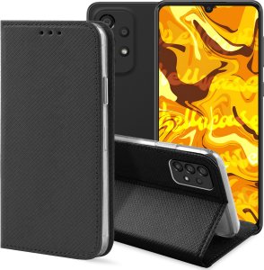 Hello Case ETUI Z KLAPKĄ DO SAMSUNG GALAXY A33 5G CZARNE ZAMYKANE MAGNETYCZNE KABURA 1