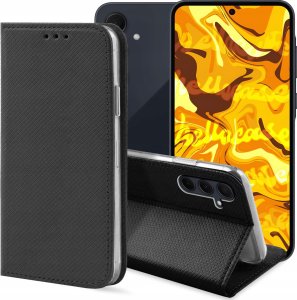 Hello Case ETUI Z KLAPKĄ DO SAMSUNG GALAXY A35 5G CZARNE ZAMYKANE MAGNETYCZNE KABURA 1