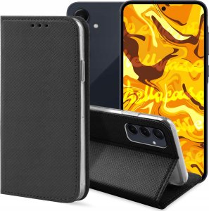 Hello Case ETUI Z KLAPKĄ DO SAMSUNG GALAXY A55 5G CZARNE ZAMYKANE MAGNETYCZNE KABURA 1