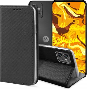 Hello Case ETUI Z KLAPKĄ DO MOTOROLA MOTO G32 CZARNE ZAMYKANE MAGNETYCZNE KABURA FLIP 1