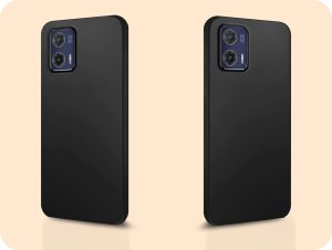 Hello Case Etui do Motorola Moto G73 (Czarne, Matowe, Obudowa Slim, Silikon) SZKŁO 6