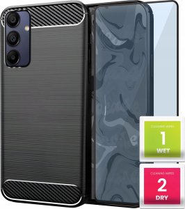 Hello Case ETUI DO SAMSUNG GALAXY A15 5G / A15 4G | PANCERNE KARBON CASE CZARNE SZKŁO 1