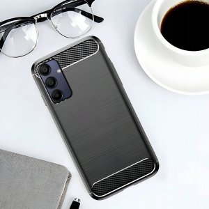 Hello Case ETUI DO SAMSUNG GALAXY A15 5G / A15 4G | PANCERNE KARBON CASE CZARNE SZKŁO 5