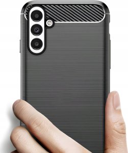 Hello Case ETUI DO SAMSUNG GALAXY A13 5G /A04S PANCERNE KARBON CZARNE SZKŁO HARTOWANE 3