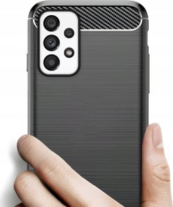 Hello Case ETUI DO SAMSUNG GALAXY A53 5G | PANCERNE KARBON CASE CZARNE CASE SZKŁO 9h 3