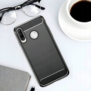 Hello Case Etui Do Huawei P30 LITE (Pancerne, Karbon, Karbonowe, Czarne) Szkło 5D 5