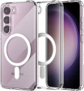Hello Case Etui Magsafe Do Samsung Galaxy S23 PLUS (Przezroczyste, Wzmacniane) Szkło 2