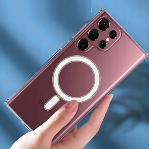 Hello Case Etui Magsafe Do Samsung Galaxy S23 PLUS (Przezroczyste, Wzmacniane) Szkło 4