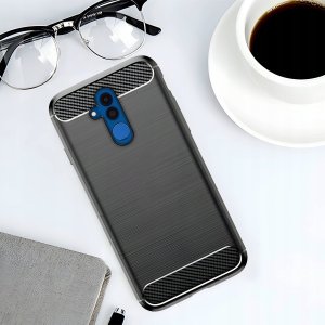 Hello Case Etui Do Huawei Mate 20 LITE (Czarne, Pancerne, Karbon) Szkło hartowane 5D 5