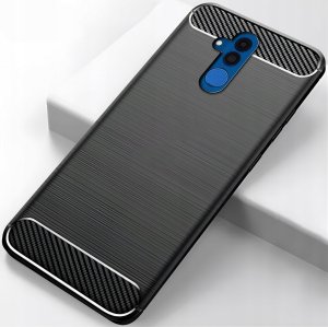 Hello Case Etui Do Huawei Mate 20 LITE (Czarne, Pancerne, Karbon) Szkło hartowane 5D 6