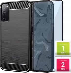 Hello Case Etui Do Samsung Galaxy S20 FE / S20 LITE / S20 FE 5G (Karbon, Czarne) Szkło 1