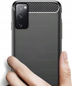 Hello Case Etui Do Samsung Galaxy S20 FE / S20 LITE / S20 FE 5G (Karbon, Czarne) Szkło 3