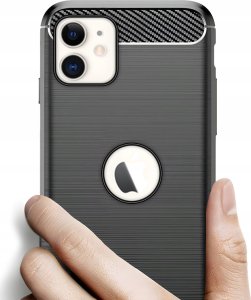 Hello Case ETUI DO IPHONE 11 | PANCERNE KARBON CASE CZARNE | OBUDOWA SZKŁO HARTOWANE 3