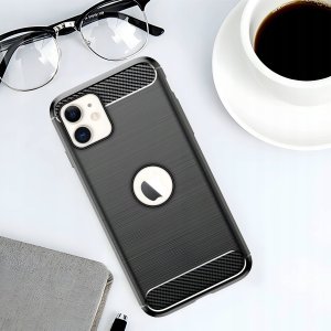 Hello Case ETUI DO IPHONE 11 | PANCERNE KARBON CASE CZARNE | OBUDOWA SZKŁO HARTOWANE 5