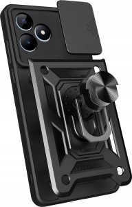 Hello Case ETUI PANCERNE DO REALME NOTE 50 CZARNE OBUDOWA ARMOR HOLDER RING CASE 5