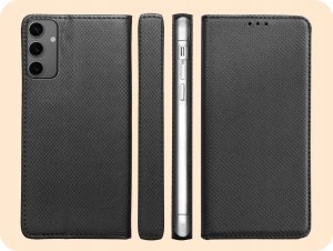 Hello Case ETUI Z KLAPKĄ DO SAMSUNG GALAXY S24 CZARNE ZAMYKANE MAGNETYCZNE KABURA FLIP 6