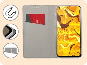 Hello Case ETUI Z KLAPKĄ DO VIVO Y21 / Y21S / Y33S CZARNE ZAMYKANE MAGNETYCZNE KABURA 3