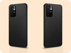 Hello Case Etui do Poco M4 Pro 5G / Redmi Note 11T 5G (Czarne, Obudowa Slim) SZKŁO 6