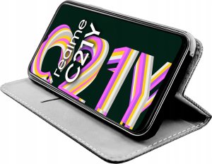 Hello Case ETUI Z KLAPKĄ DO REALME C21Y CZARNE ZAMYKANE MAGNETYCZNE KABURA FUTERAŁ 2